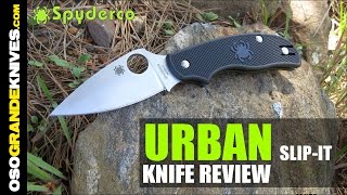 Spyderco Urban Lightweight Slipit C127PBK Folding Knife Review  OsoGrandeKnives [upl. by Osana801]