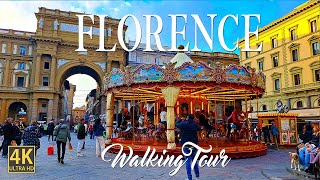 Florence Italy  4K Ultra HD Walking Tour [upl. by Nicolai]