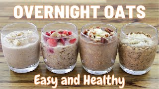 Overnight Oats – 4 Easy amp Healthy Recipes Vegan [upl. by Odlonra]