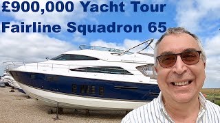 £900K Yacht Tour  2015 Fairline Squadron 65 [upl. by Sulamith923]