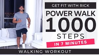 1000 steps  7 Minute Power Walking Workout  Steps at home  Daily workout at home [upl. by Ludovick]