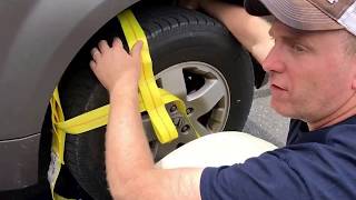 How to load a Master Tow dolly RV car trailer Call 7175072365 [upl. by Anirehc]