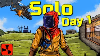 Surviving Rust  Day 1 Solo Gameplay as a Beginner [upl. by Edme]