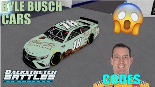 Kyle Busch Car Codes Roblox Backstretch Battles [upl. by Darbie960]