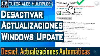 Como Desactivar Actualización Automática En Windows 10 [upl. by Nicholl361]