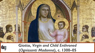 Giotto Virgin and Child enthroned Ognissanti Madonna [upl. by Ahset]