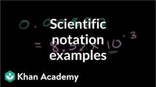 Scientific notation examples  PreAlgebra  Khan Academy [upl. by Ahsaet]