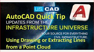 Extract Lines From Point Cloud In AutoCAD [upl. by Naryk]