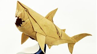 Origami Great White Shark  Nguyen Ngoc Vu  Super Complex [upl. by Dorita]