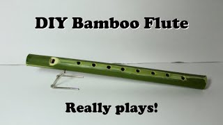 DIY Bamboo Flute Simple and free [upl. by Iknarf]