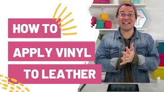 HOW TO APPLY VINYL TO LEATHER Cricut Craft [upl. by Adnilahs]