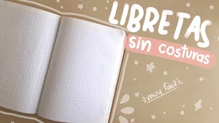 Haz una libreta SIN COSTURAS  ideal para bullet journal  reciclada ✨ [upl. by Yrocej]