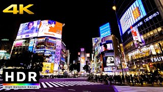 【4K HDR】Night Walk in Tokyo Shibuya 東京散歩 [upl. by Aramac]