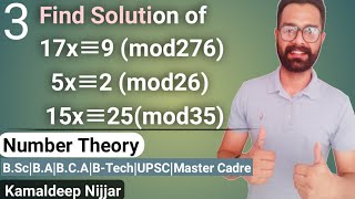 3 Linear Congruence and Solution incongruent solutions  Number theory  Bscmaths [upl. by Esiouqrut]