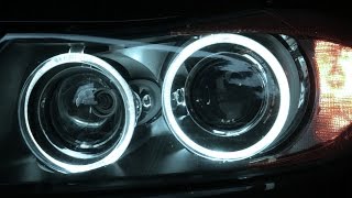 BMW E90 Angel Eyes LED Upgrade LUX [upl. by Taimi]