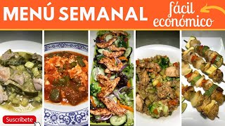 Menú semanal FÁCIL Y NUTRITIVO  Cocina de Addy [upl. by Aisila]