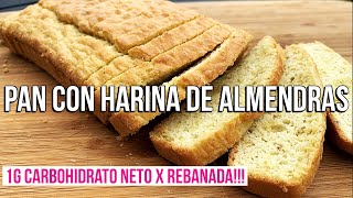 PAN CON HARINA DE ALMENDRAS PAN KETO DIETA KETO [upl. by Einaffets276]