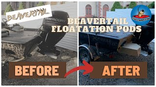 Beavertail Aluminum Boat Floatation Pods Weldon Before and After [upl. by Gonnella]