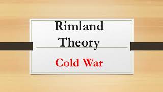 Spykmans Rimland Theory [upl. by Enier]