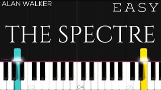 Alan Walker  The Spectre  EASY Piano Tutorial [upl. by Wane]