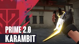 PRIME KARAMBIT SKIN SHOWCASE PRIM 20 MELEE  VALORANT PRIME 20 COLLECTION [upl. by Sadoc]