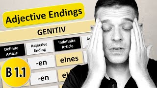 Die Adjektivdeklination im Genitiv  German adjective endings in Genitive [upl. by Leandro406]