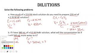 Dilution Calculation Practice [upl. by Erdreid311]