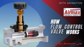 How Pneumatic Flow Control Valve Works  FCV  Airmax Pneumatics LTD [upl. by Anitnoc]