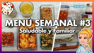 💚 Menú SEMANAL ECONÓMICO y SALUDABLE 3 🕒 Cocina en 2 Horas para Toda la Semana 😋 Meal Prep [upl. by Ahcatan]