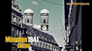 München 1941 color  Munich during WWII  Starnberger See  private footage [upl. by Repsag]