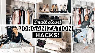 10 Small Closet Organization Hacks That Will TRANSFORM Your Space [upl. by Tristas]