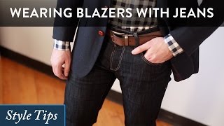 How to Wear a Blazer with Jeans  Tips for Guys [upl. by Einaej]