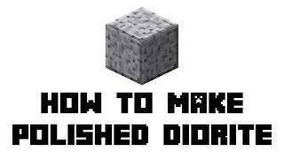 Minecraft Survival How to Make Polished Diorite [upl. by Novyart]