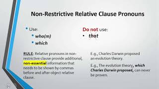 ESL Restrictive vs Nonrestrictive Object Relative Clauses [upl. by Pax3]