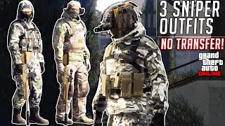 GTA 5 Online 3 Sniper Military Outfits After Patch 157 Tuners Clothing Glitches Not Modded [upl. by Rodmun]