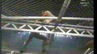 Undertaker Chokeslams Mankind Through Cell [upl. by Idnem]