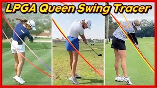 LPGA Top Leaders Various amp Beauiful Swing Tracers [upl. by Sorensen973]