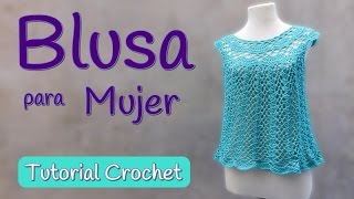 Como tejer una Blusa Top a crochet 12 [upl. by Andrien74]