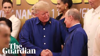 Donald Trump and Vladimir Putin shake hands at Apec [upl. by Dole]