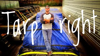 How to Tarp a Flatbed Load  Flatbed Trucking Tarping Basics [upl. by Metzgar796]