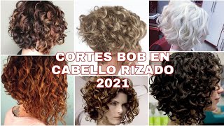 CORTES BOB EN CABELLO RIZADOPRIMAVERAVERANO 2021 [upl. by Neetsirhc985]