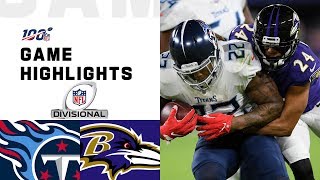 Titans vs Ravens Divisional Round Highlights  NFL 2019 Playoffs [upl. by Acirehs]