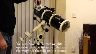 Skywatcher 150p Telescope Intro and EQ32 setup [upl. by Ioj595]