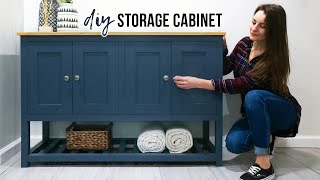 DIY Sideboard Cabinet With Storage [upl. by Kosey]