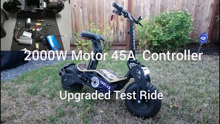 Modify Mototec Mad 48V 2000W 45A Kunray Kit 34mph Velocifero Electric Scooter Mini Bike DIY Build [upl. by Deehsar]