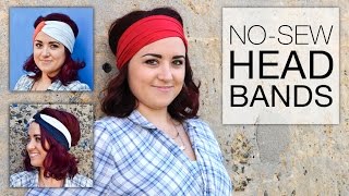 DIY No Sew Headband Styles Tutorial [upl. by Ennairac]