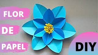 COMO HACER FLOR DE PAPEL GIGANTE FÁCIL Y RÁPIDO  HOW TO MAKE FLOWER PAPER FLOWER EASY AND FAST [upl. by Alatea]