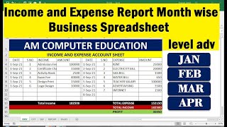 how to create an income and expense report in excel [upl. by Warton48]