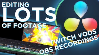 The Easiest Ways to Edit Hours of Gameplay Footage  DaVinci Resolve Tutorial [upl. by Anelad899]