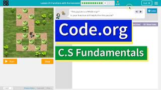 Codeorg Express Lesson 2110 Functions with Harvester  Answers Explained  Course E Lesson 1410 [upl. by Ileane]